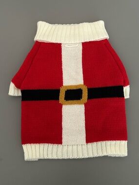 Mark & Graham M Knit dog sweater Santa